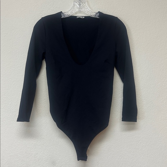 Free People Black Long Sleeve Bodysuit - Picture 2 of 3